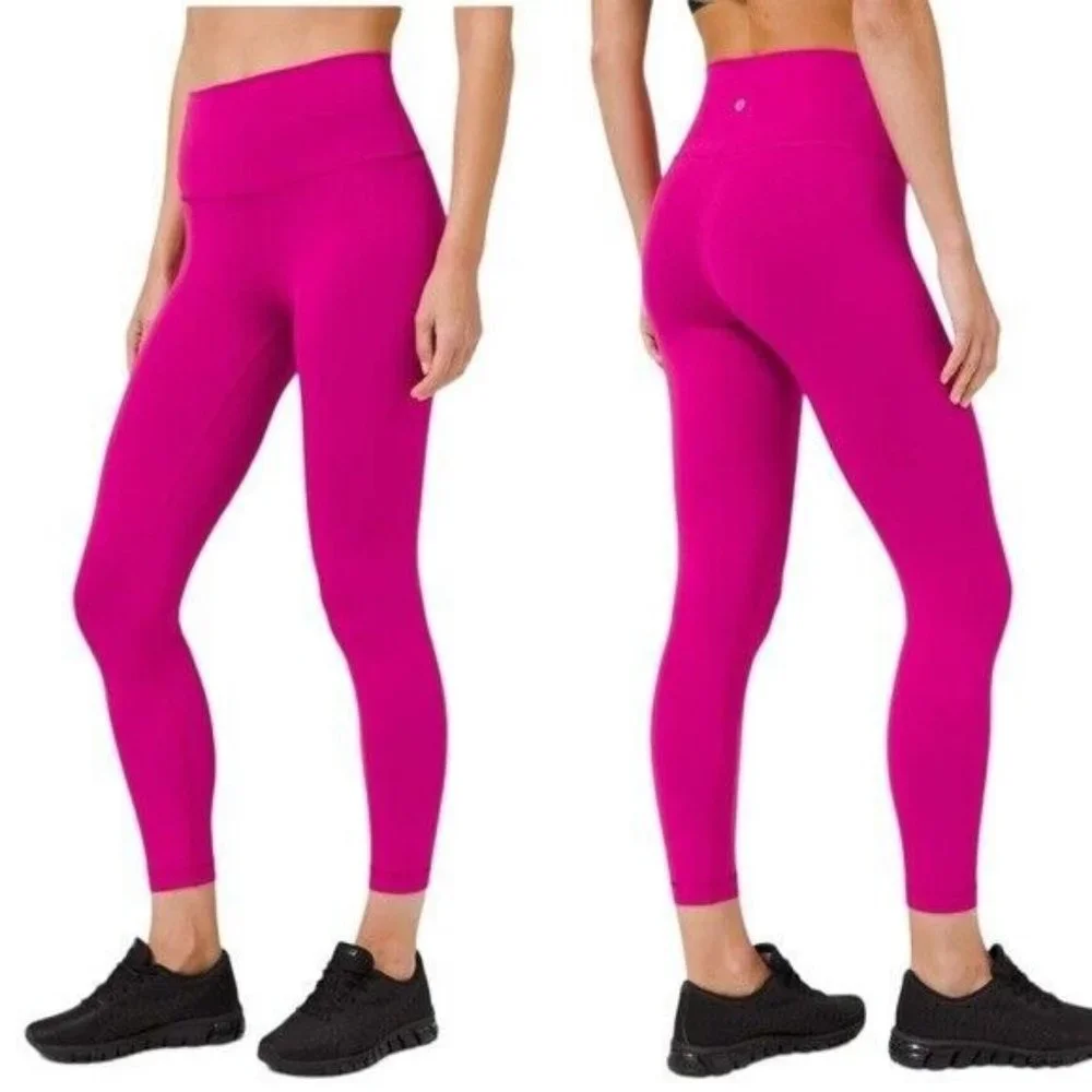 Lululemon Wunder Train High-Rise Tight 25" Ripened Raspberry Everlux Size 4 - Picture 1 of 11